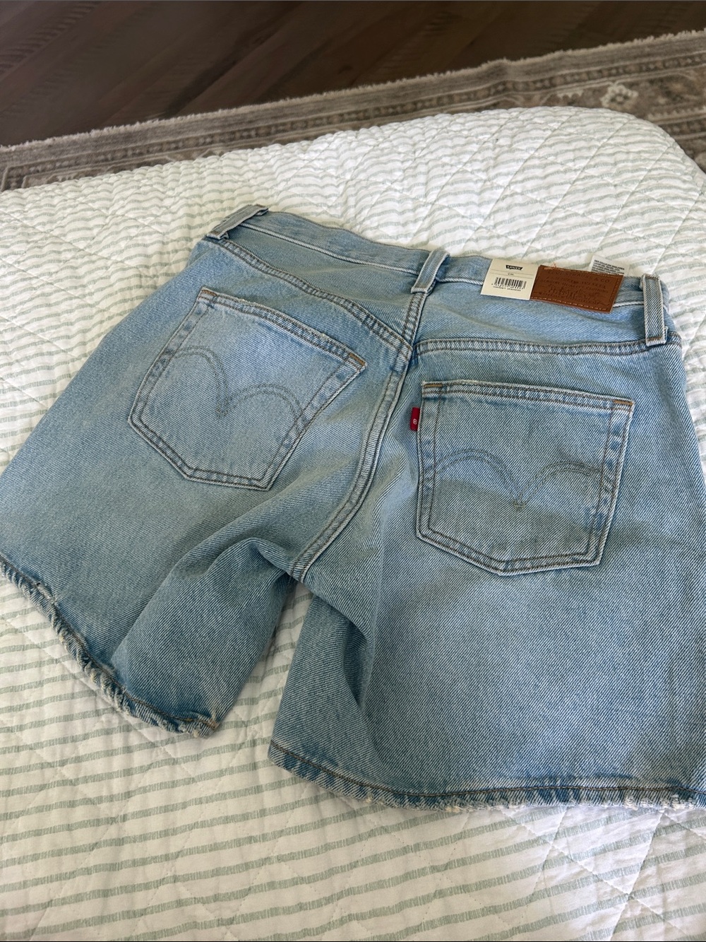 Levi's Light Wash Denim Cutoff Shorts